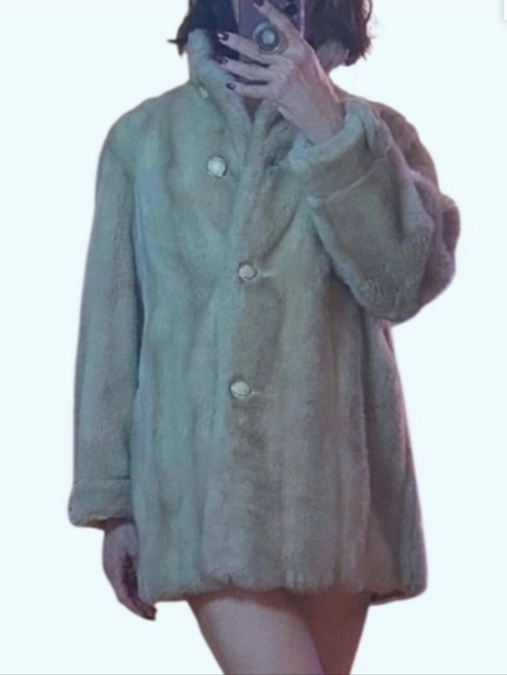 Women's Plush Faux Fur Teddy Jacket - Light Tan/cream